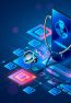 Doctor,Online,Consultation,Concept.,Medical,Technology,Icons,And,Graphics,Around