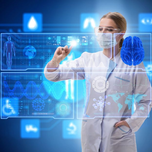 Woman,Doctor,In,Telemedicine,Futuristic,Concept