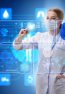 Woman,Doctor,In,Telemedicine,Futuristic,Concept
